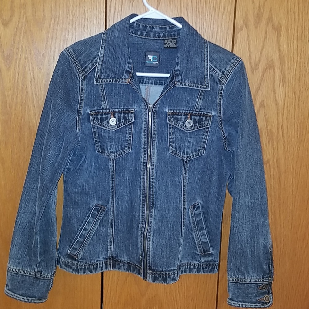 French Cuff fitted jean jacket